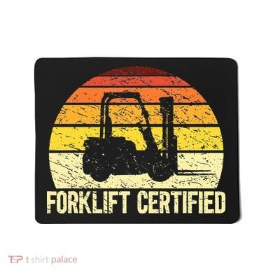 Retro Forklift Certified Forklift Operator Lift Truck Driver Mousepad
