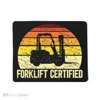 Retro Forklift Certified Forklift Operator Lift Truck Driver Mousepad thumb 0