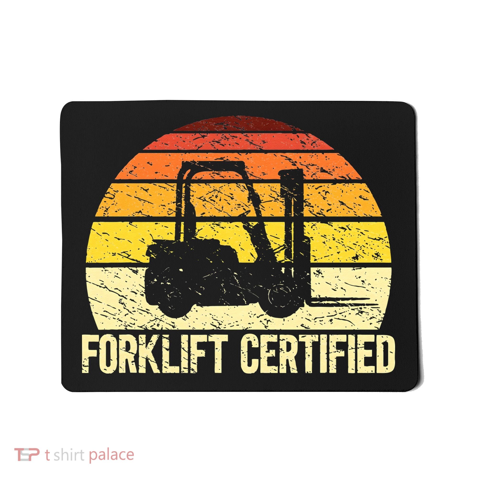 Retro Forklift Certified Forklift Operator Lift Truck Driver Mousepad