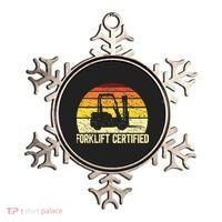 Retro Forklift Certified Forklift Operator Lift Truck Driver Ornament thumb 0