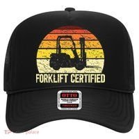 Retro Forklift Certified Forklift Operator Lift Truck Driver Hat thumb 0