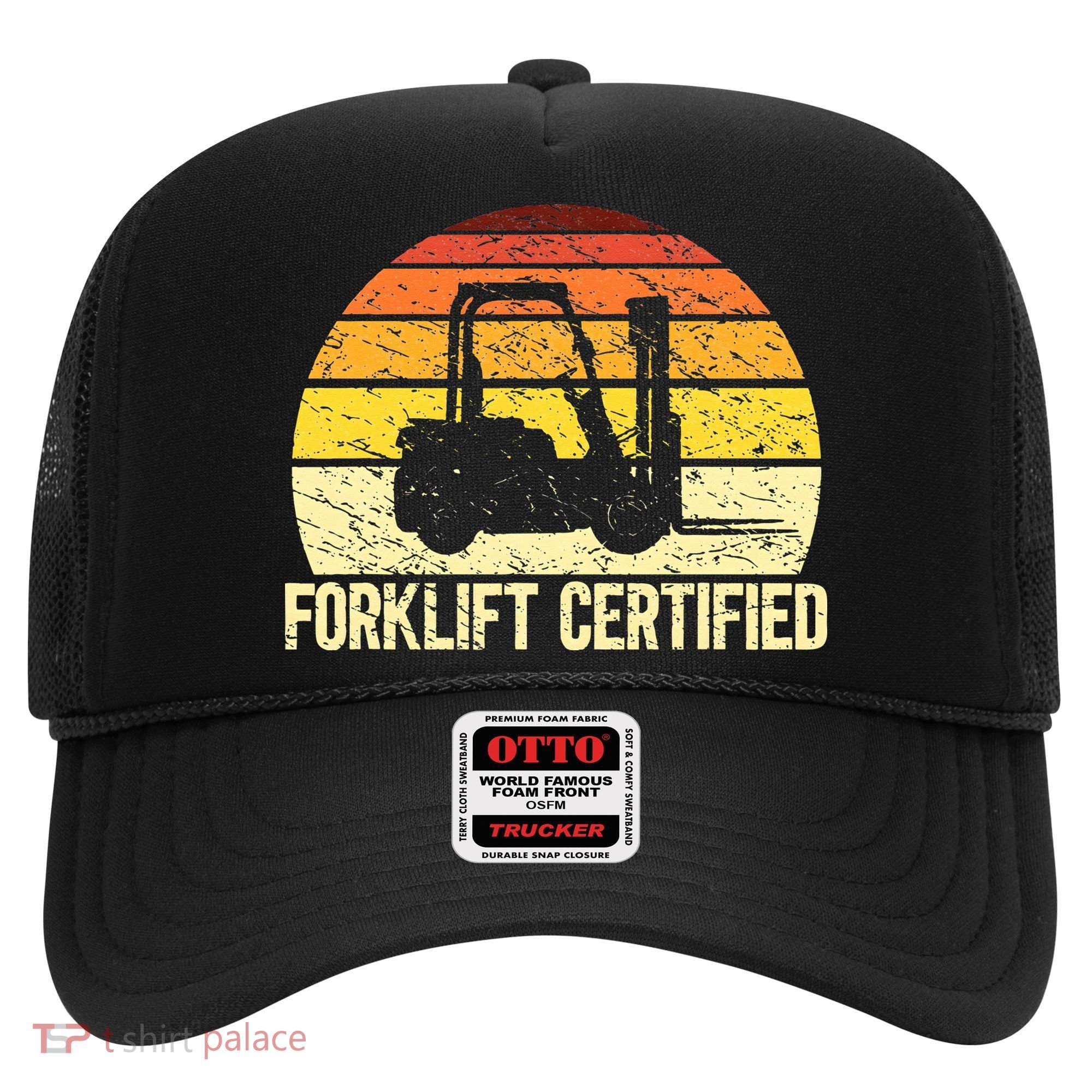 Retro Forklift Certified Forklift Operator Lift Truck Driver Hat