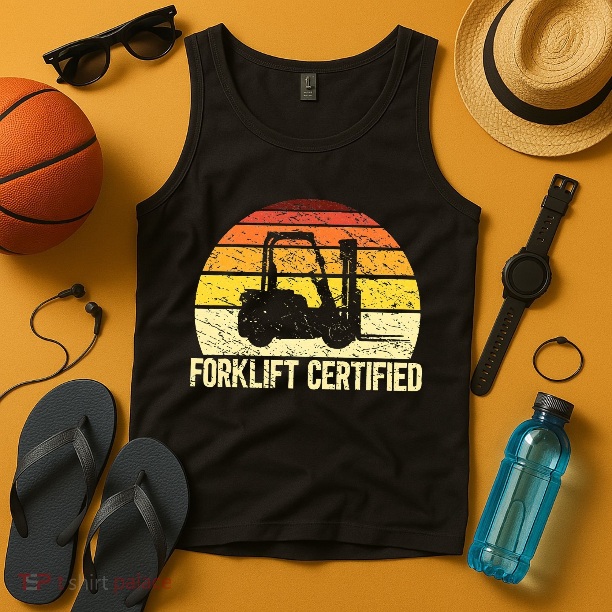 Retro Forklift Certified Forklift Operator Lift Truck Driver Tank Top