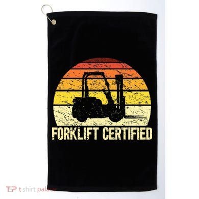 Retro Forklift Certified Forklift Operator Lift Truck Driver Golf Towel