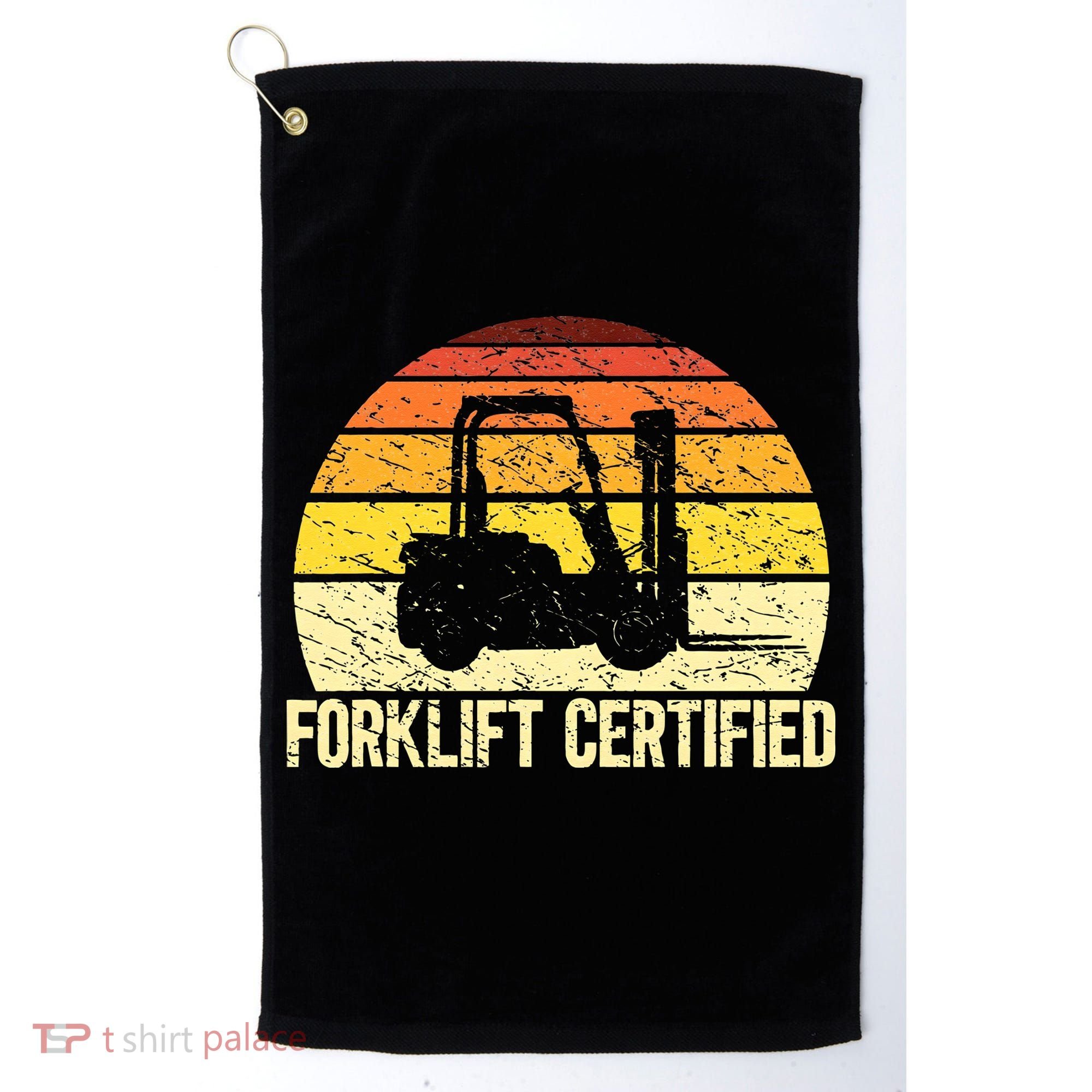 Retro Forklift Certified Forklift Operator Lift Truck Driver Golf Towel