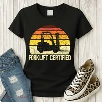 Retro Forklift Certified Forklift Operator Lift Truck Driver Women's T-Shirt thumb 3
