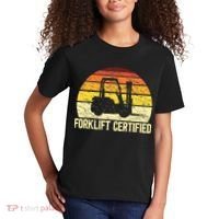 Retro Forklift Certified Forklift Operator Lift Truck Driver Kids T-Shirt thumb 2