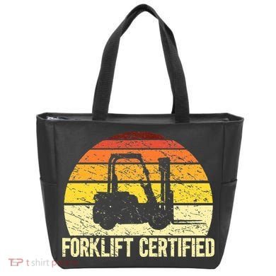 Retro Forklift Certified Forklift Operator Lift Truck Driver Tote Bag