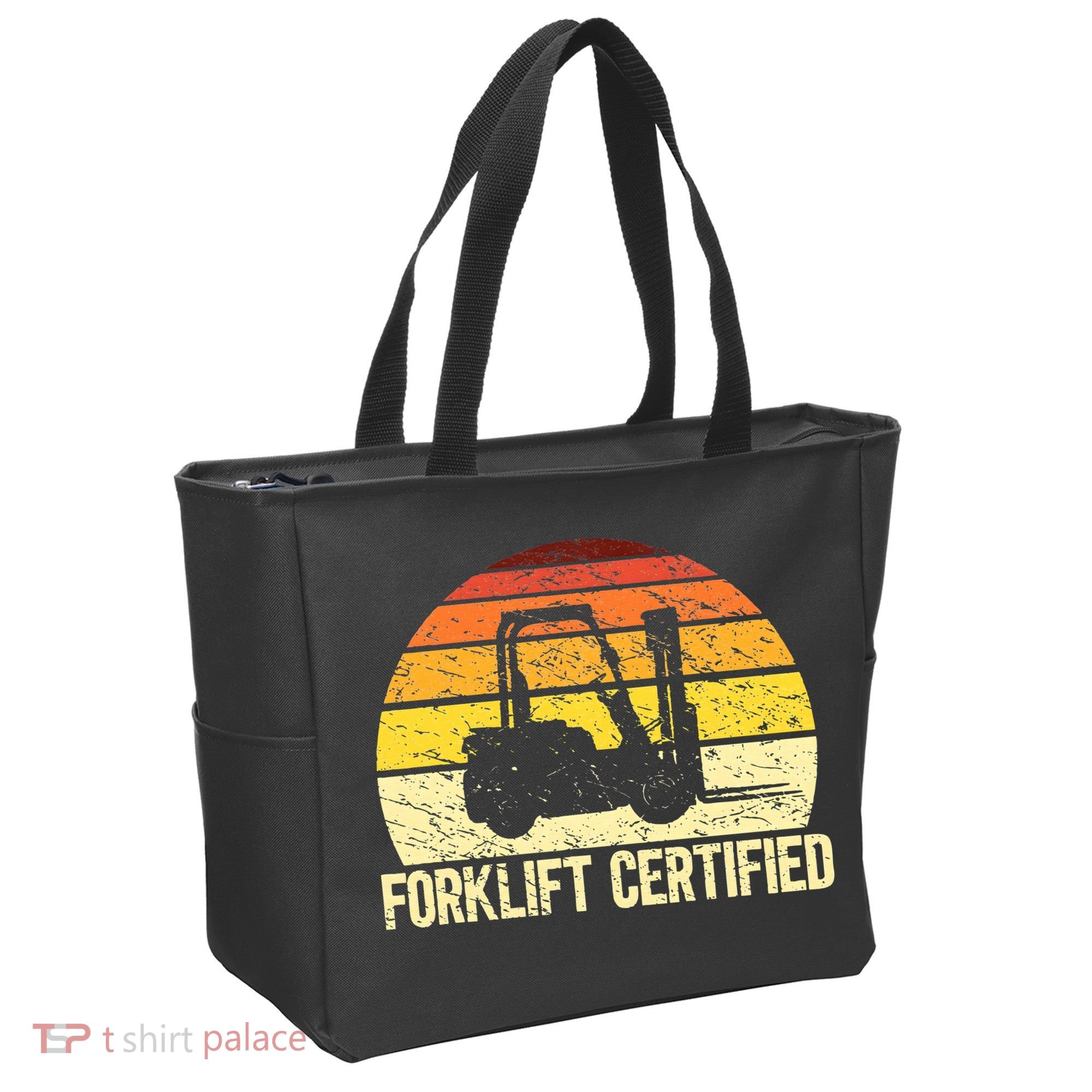 Retro Forklift Certified Forklift Operator Lift Truck Driver Tote Bag
