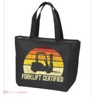 Retro Forklift Certified Forklift Operator Lift Truck Driver Tote Bag thumb 3