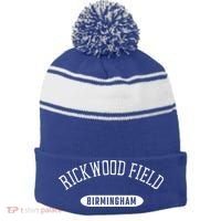 Rickwood Field Classic Style Birmingham Alabama Stripe Pom Pom Beanie thumb 0