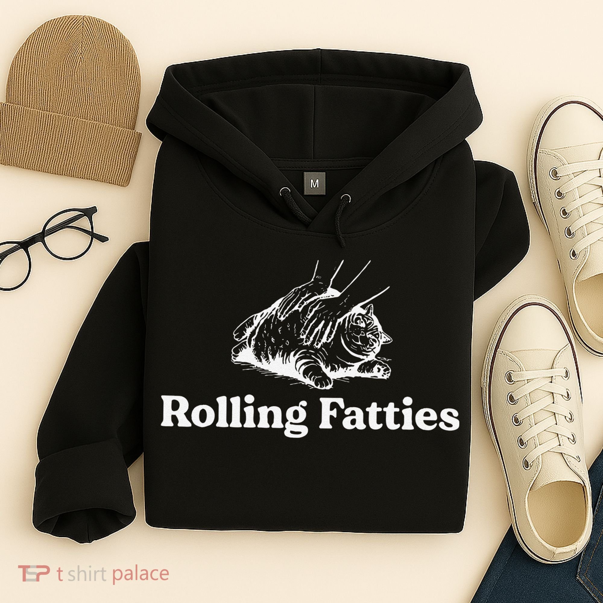 Rolling Fatties Cat Lover Funny Cat Kitten Gift Hoodie