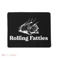 Rolling Fatties Cat Lover Funny Cat Kitten Gift Mousepad thumb 0