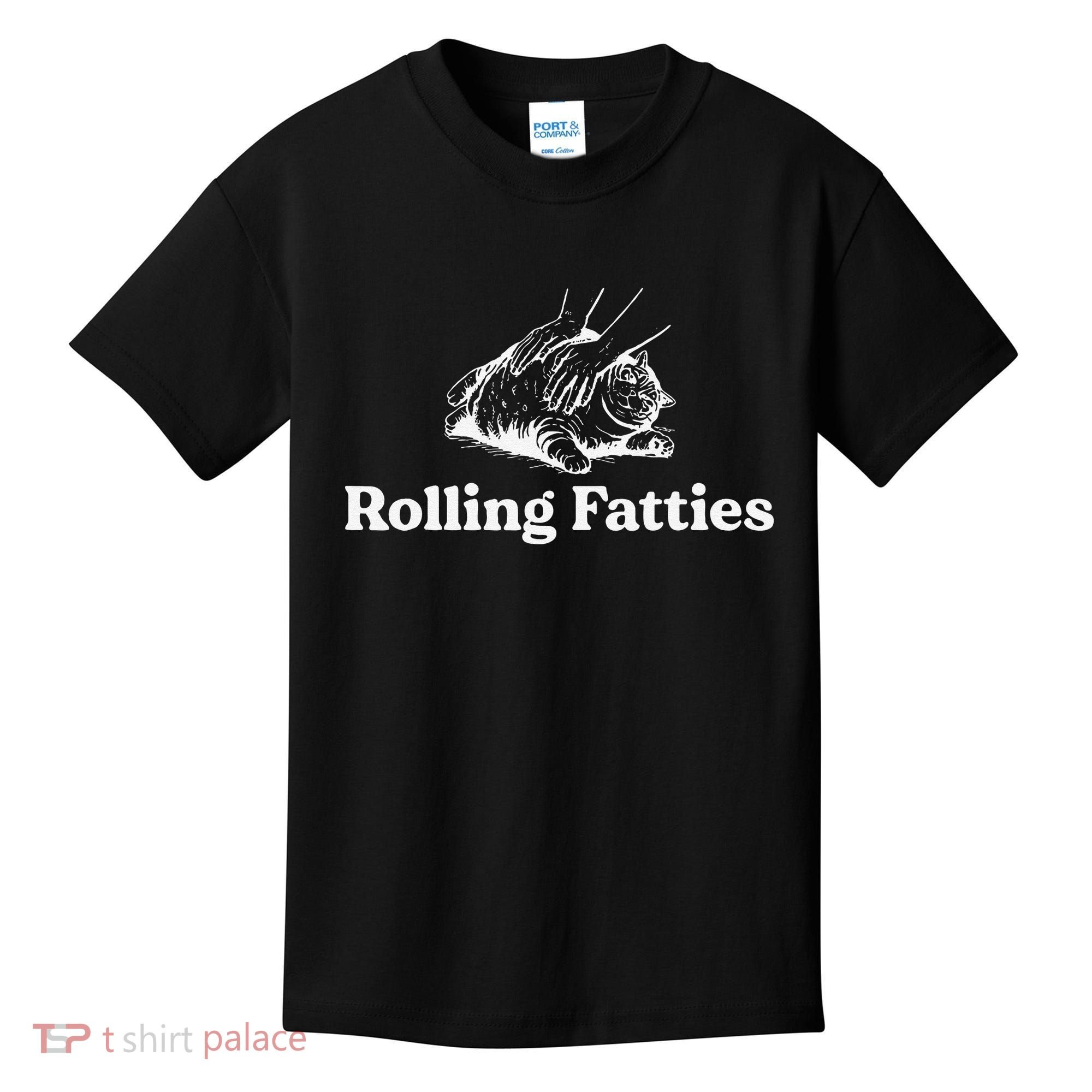 Rolling Fatties Cat Lover Funny Cat Kitten Gift Kids T-Shirt