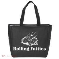 Rolling Fatties Cat Lover Funny Cat Kitten Gift Tote Bag thumb 0