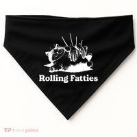 Rolling Fatties Cat Funny Cat Lovers USA-Made Doggie Bandana thumb 0