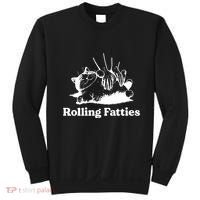 Rolling Fatties Cat Funny Cat Lovers Sweatshirt thumb 0