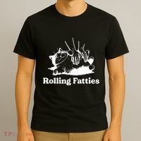 Rolling Fatties Cat Funny Cat Lovers T-Shirt thumb 3