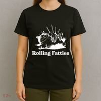 Rolling Fatties Cat Funny Cat Lovers T-Shirt thumb 4