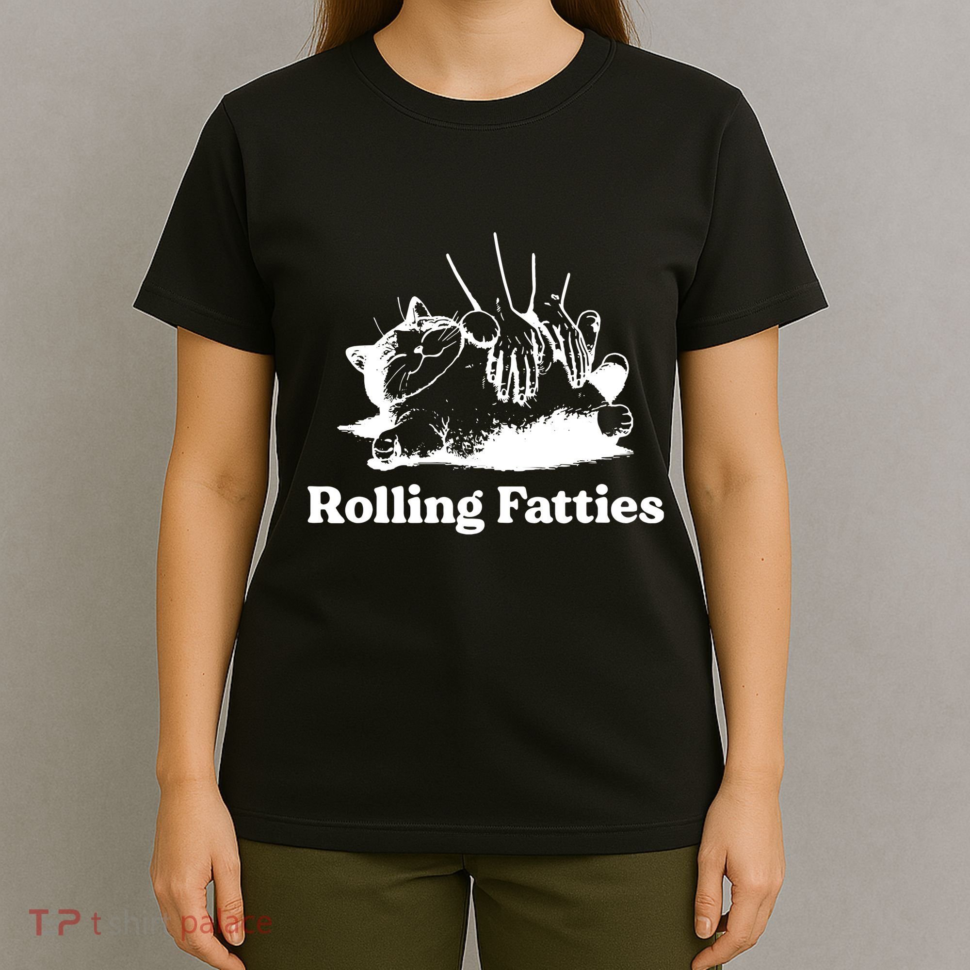 Rolling Fatties Cat Funny Cat Lovers T-Shirt