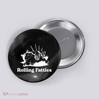 Rolling Fatties Cat Funny Cat Lovers Button thumb 0