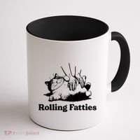 Rolling Fatties Cat Funny Cat Lovers Coffee Mug thumb 1
