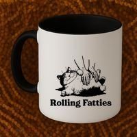 Rolling Fatties Cat Funny Cat Lovers Coffee Mug thumb 2