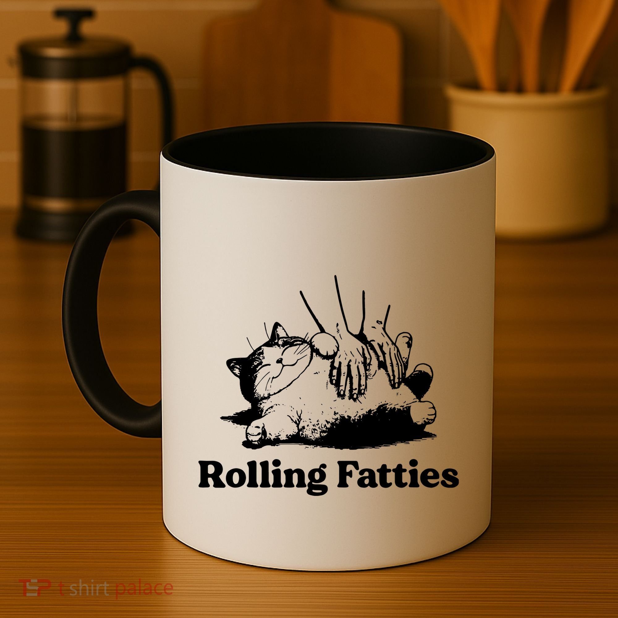 Rolling Fatties Cat Funny Cat Lovers Coffee Mug