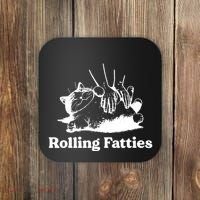 Rolling Fatties Cat Funny Cat Lovers Coaster thumb 0