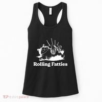 Rolling Fatties Cat Funny Cat Lovers Women's Tank Top thumb 0