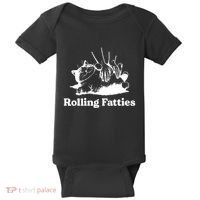 Rolling Fatties Cat Funny Cat Lovers Baby Bodysuit thumb 0