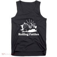 Rolling Fatties Cat Funny Cat Lovers Tank Top thumb 0
