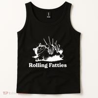 Rolling Fatties Cat Funny Cat Lovers Tank Top thumb 2