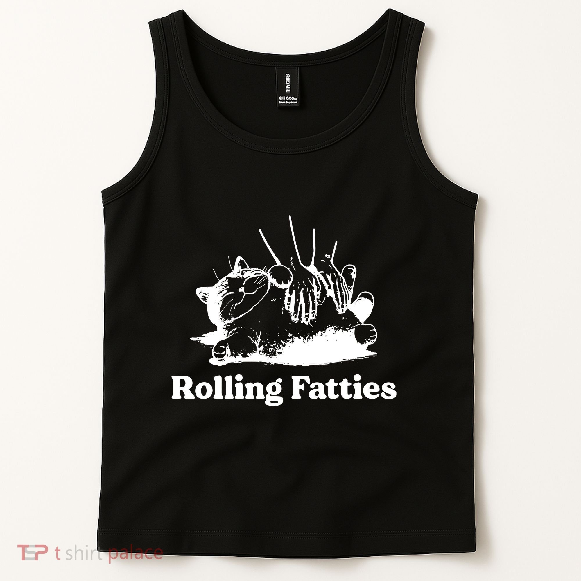 Rolling Fatties Cat Funny Cat Lovers Tank Top