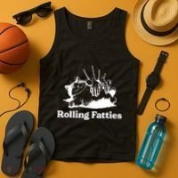 Rolling Fatties Cat Funny Cat Lovers Tank Top thumb 4