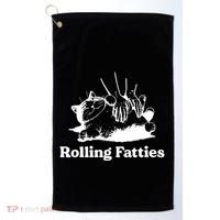 Rolling Fatties Cat Funny Cat Lovers Golf Towel thumb 0