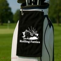 Rolling Fatties Cat Funny Cat Lovers Golf Towel thumb 2