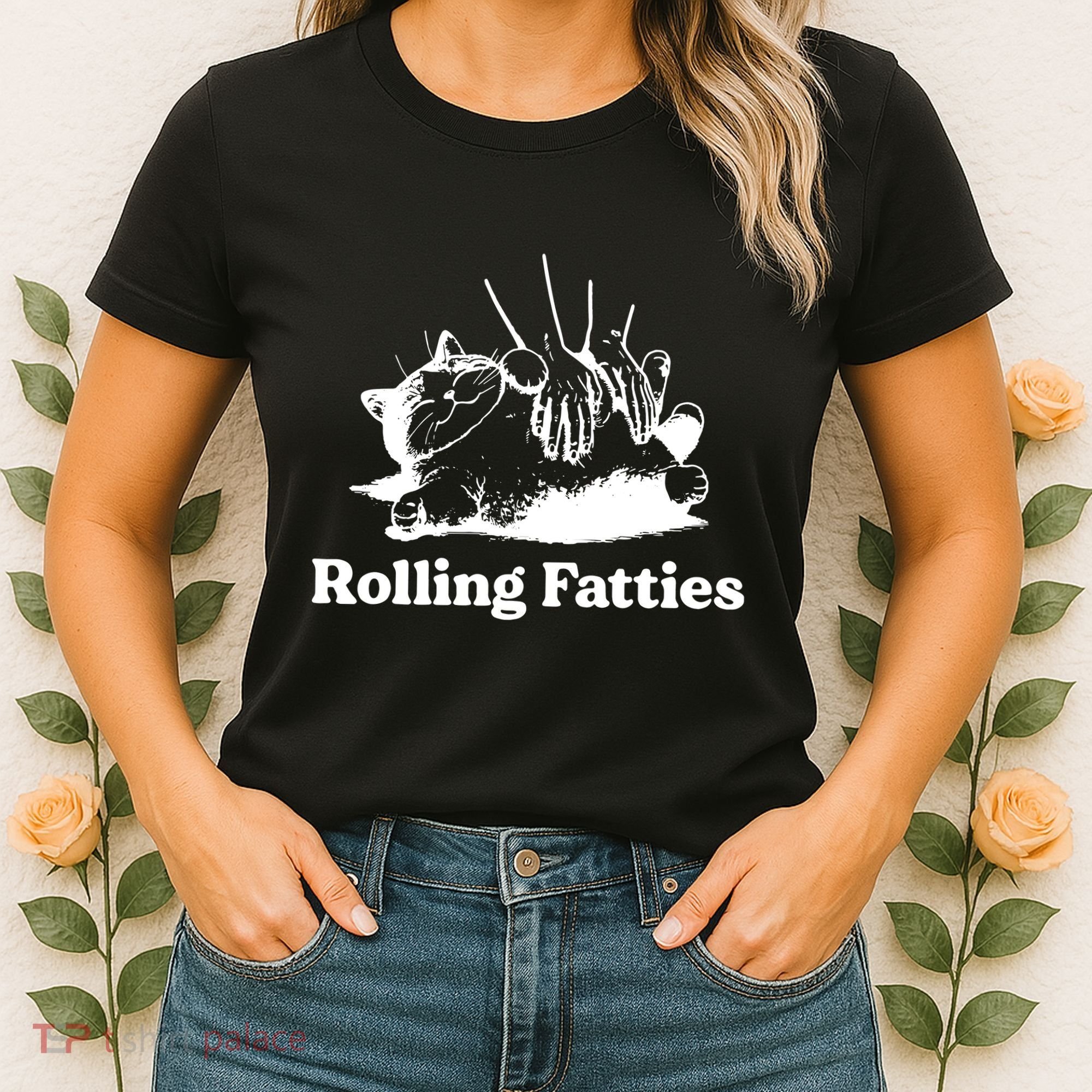 Rolling Fatties Cat Funny Cat Lovers Women's T-Shirt