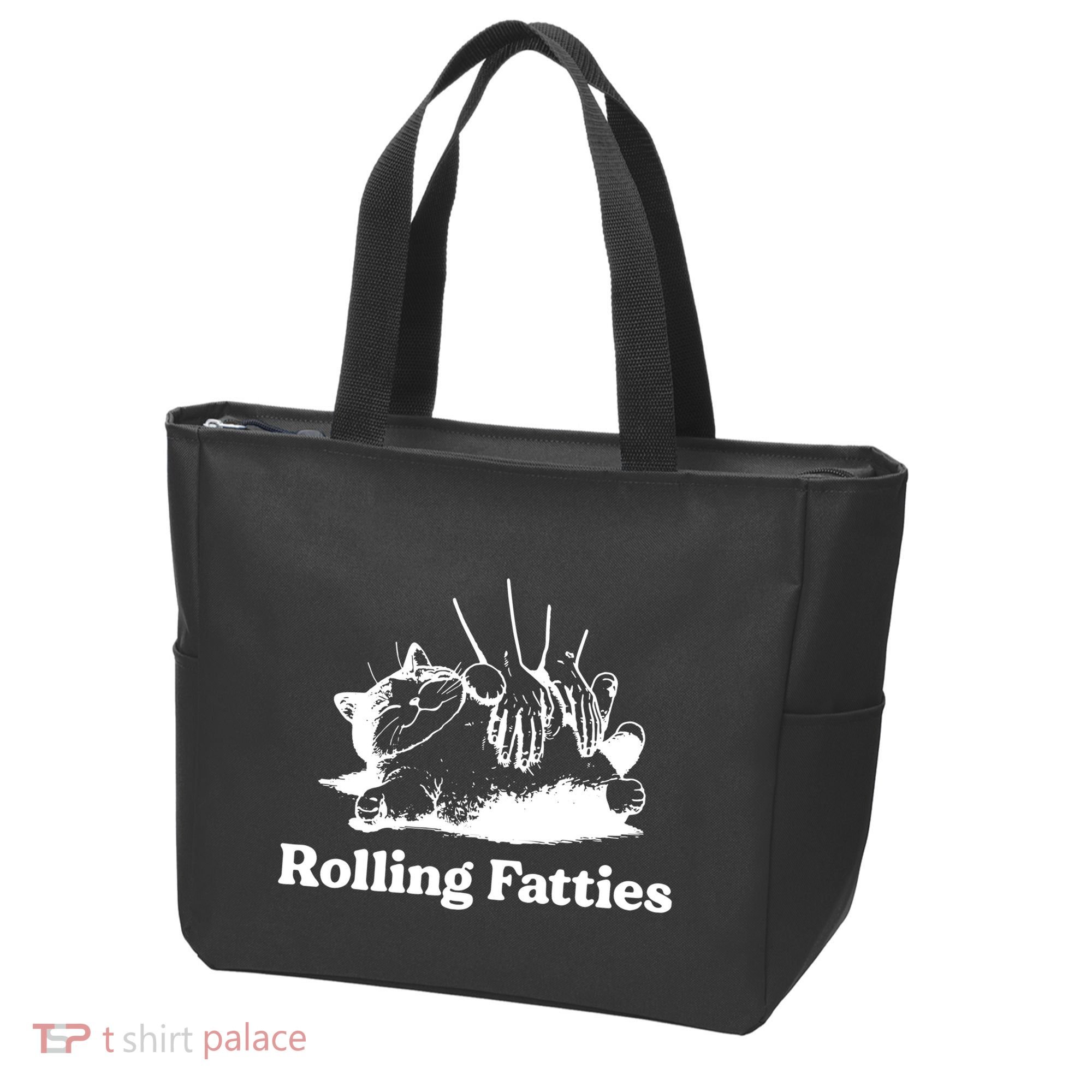 Rolling Fatties Cat Funny Cat Lovers Tote Bag