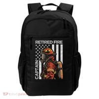 Retired Fire Captain Firefighter Retirement American Flag Backpack thumb 0