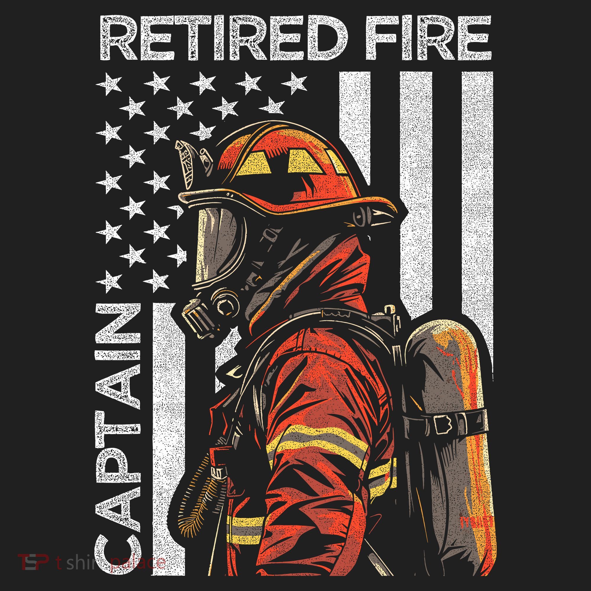 Retired Fire Captain Firefighter Retirement American Flag Tumbler