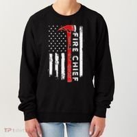 Retired Fire Chief American Flag Retirement Gifts Fire Chief Women's Sweatshirt thumb 0