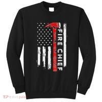 Retired Fire Chief American Flag Retirement Gifts Fire Chief Sweatshirt thumb 0