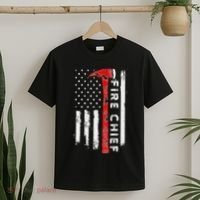 Retired Fire Chief American Flag Retirement Gifts Fire Chief T-Shirt thumb 2