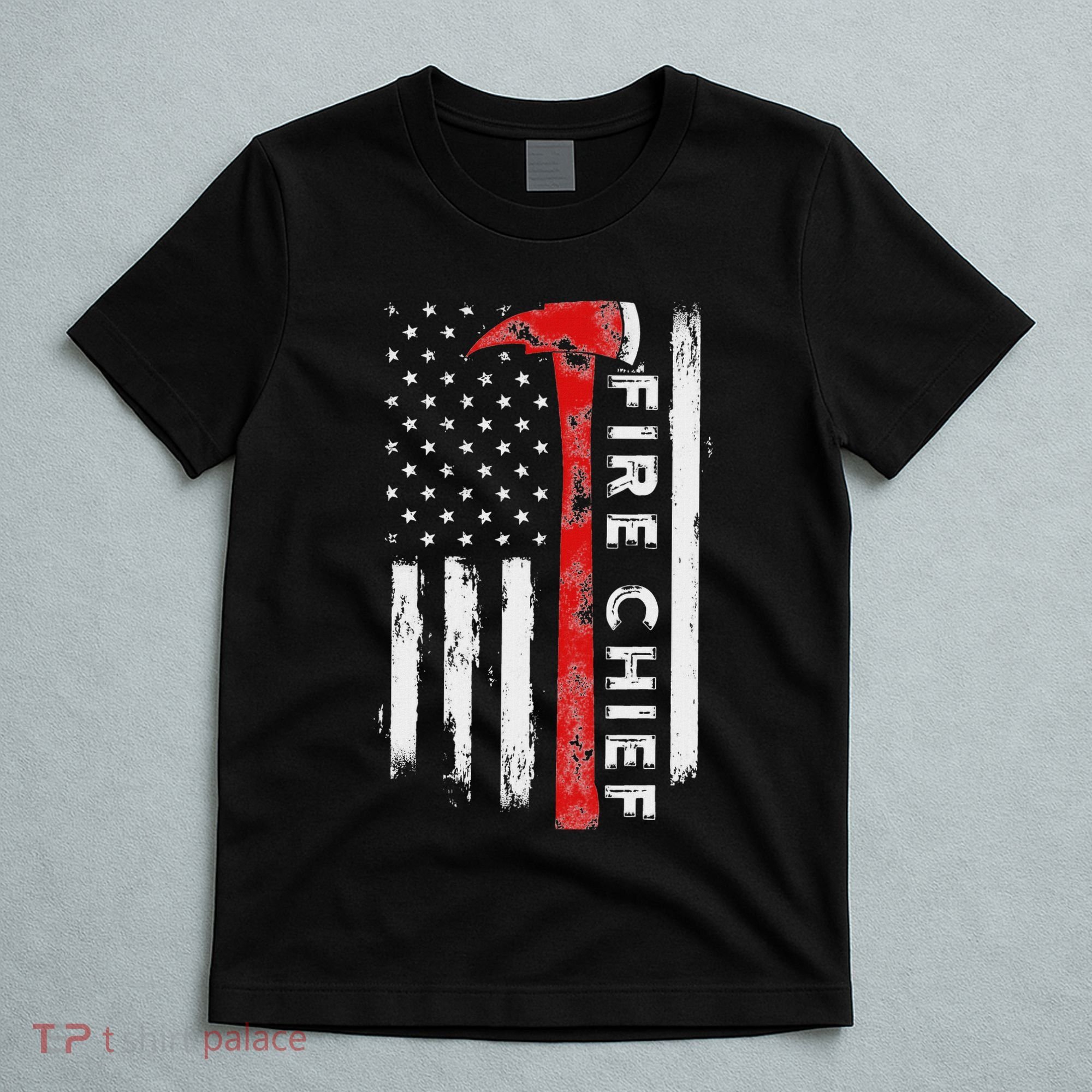 Retired Fire Chief American Flag Retirement Gifts Fire Chief T-Shirt