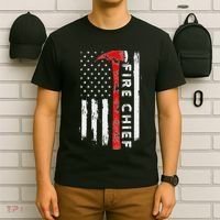 Retired Fire Chief American Flag Retirement Gifts Fire Chief T-Shirt thumb 6