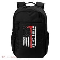 Retired Fire Chief American Flag Retirement Gifts Fire Chief Backpack thumb 0