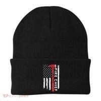 Retired Fire Chief American Flag Retirement Gifts Fire Chief Beanie thumb 0