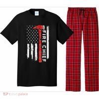 Retired Fire Chief American Flag Retirement Gifts Fire Chief Pajama Set thumb 0
