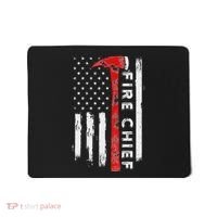 Retired Fire Chief American Flag Retirement Gifts Fire Chief Mousepad thumb 0